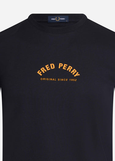 Fred Perry T-shirts Arch branding t-shirt - navy