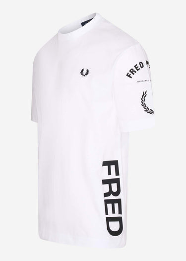 Fred Perry T-shirts Bold branding t-shirt - white