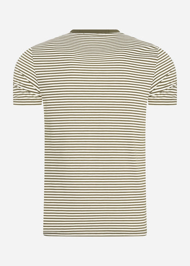 Fred Perry T-shirts Two colour stripe t-shirt - military green