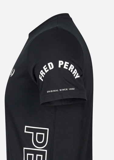 Fred Perry T-shirts Bold branding t-shirt - black