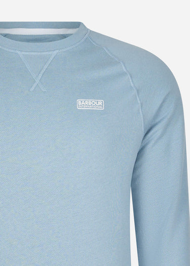 Barbour International Truien Essential crew neck sweat - powder blue