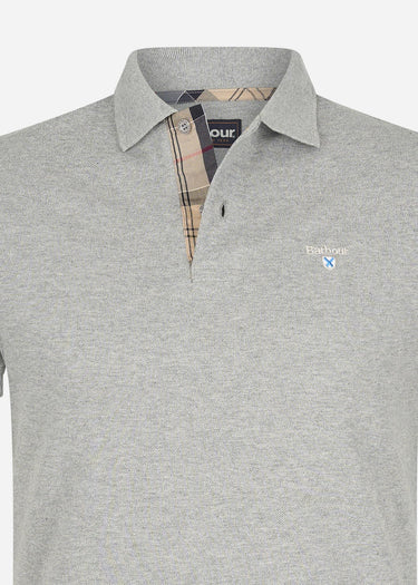 Barbour Polo's Tartan pique polo - grey marl