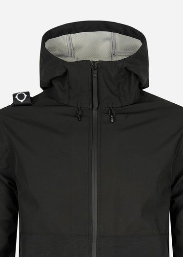 MA.Strum Jassen Softshell hooded jacket - jet black