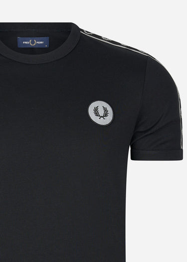 Fred Perry T-shirts Reflective detail ringer tee - black reflective