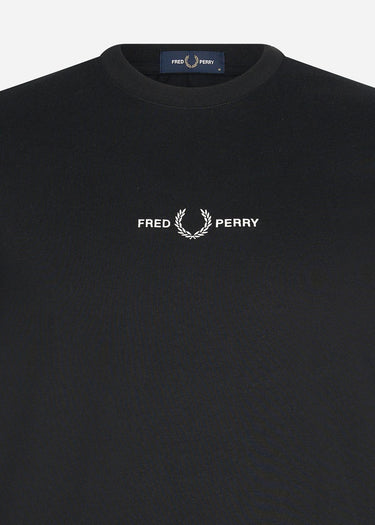 Fred Perry T-shirts Embroidered t-shirt - black