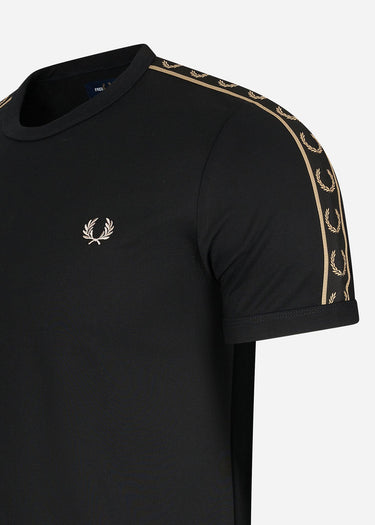 Fred Perry T-shirts Contrast tape ringer t-shirt - black black