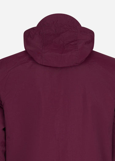 Lyle & Scott Jassen Zip through hooded jacket - burgundy