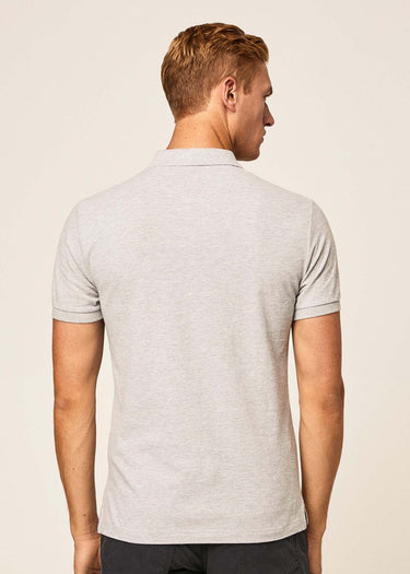 Hackett London Polo's Cotton pique polo shirt - light grey marl