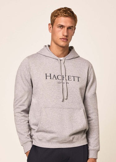 Hackett London Hoodies Logo hoodie - light grey marl