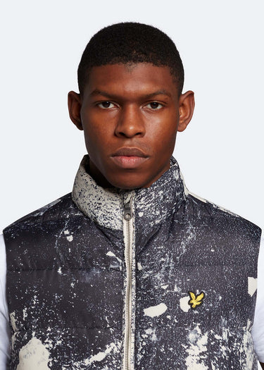 Lyle & Scott Bodywarmers Erosion print gilet - cove