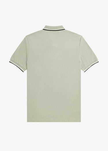 Fred Perry Polo's Twin tipped fred perry shirt - seagrass snow white black