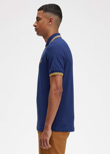 Fred Perry Polo's Twin tipped fred perry shirt - french navy golden hour