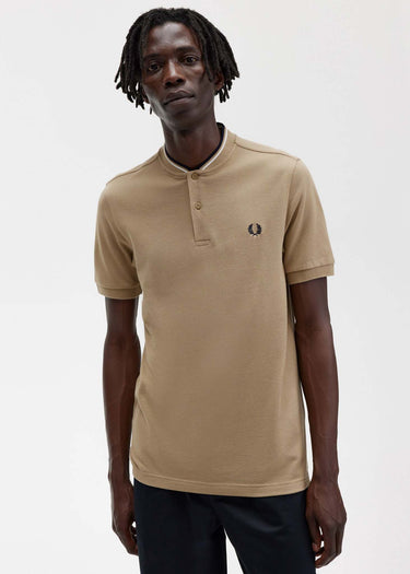 Fred Perry Polo's Bomber collar polo shirt - warm stone