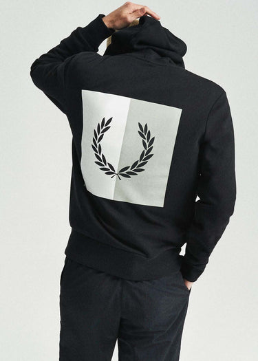 Fred Perry Hoodies Laurel wreath hooded sweat - black