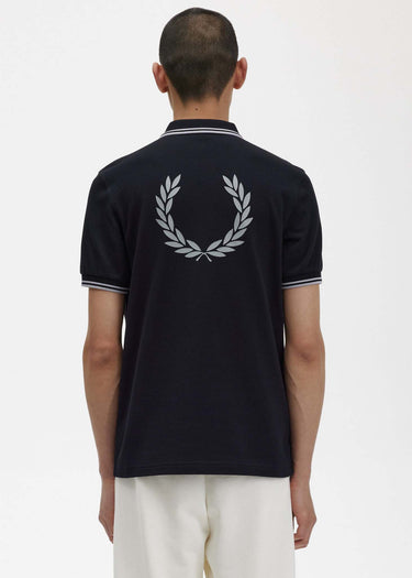 Fred Perry Polo's Back graphic polo shirt - black