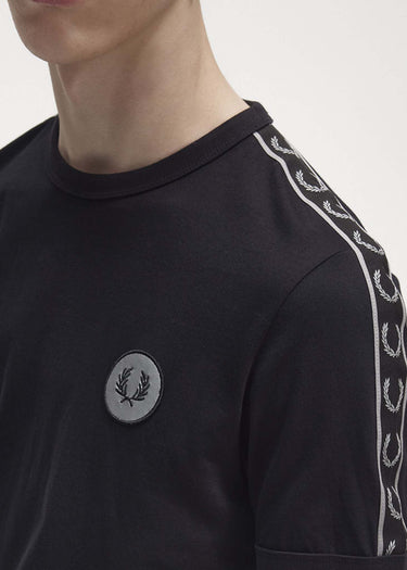 Fred Perry T-shirts Reflective detail ringer tee - black reflective