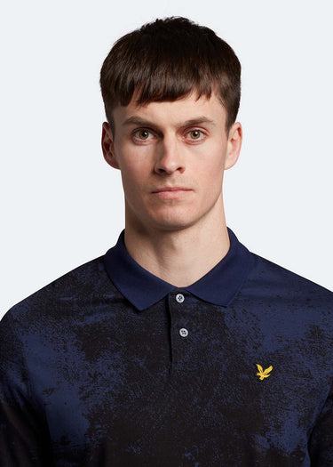 Lyle & Scott Polo's Erosion print polo shirt - navy