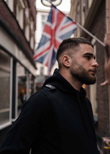 MA.Strum Hoodies Core overhead hoody- jet black