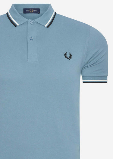 Fred Perry Polo's Twin tipped fred perry shirt - ash blue snow black