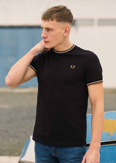 Fred Perry T-shirts Twin tipped t-shirt - black