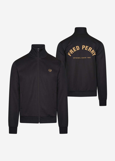 Fred Perry Vesten Embroidered track - black