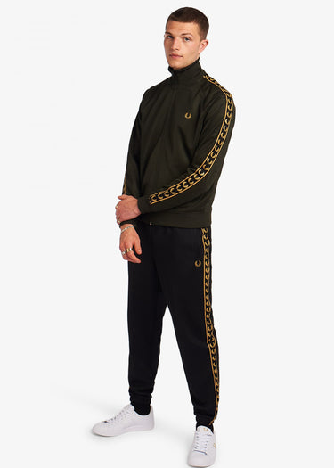 Fred Perry Vesten Gold tape track jacket - hunting green