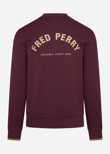 Fred Perry Truien Fred Perry embroidered sweat - mahogany