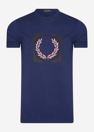 Fred Perry T-shirts Laurel wreath graphic t-shirt - french navy