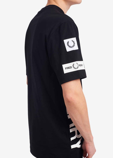 Fred Perry T-shirts Bold branding t-shirt - black