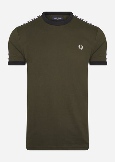 Fred Perry T-shirts Taped ringer aw t-shirt - hunting green