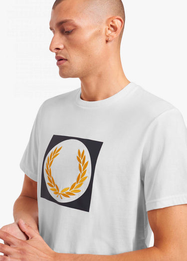 Fred Perry T-shirts Laurel wreath graphic t-shirt - snow white