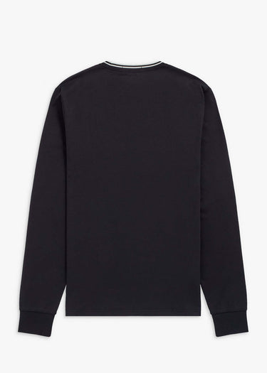 Fred Perry Longsleeve Tees Twin tipped longsleeve tee- black