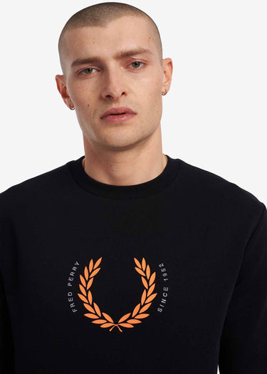 Fred Perry Truien Laurel wreath sweatshirt - black