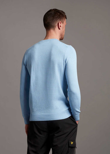 Lyle & Scott Truien Cotton merino crew jumper - light blue