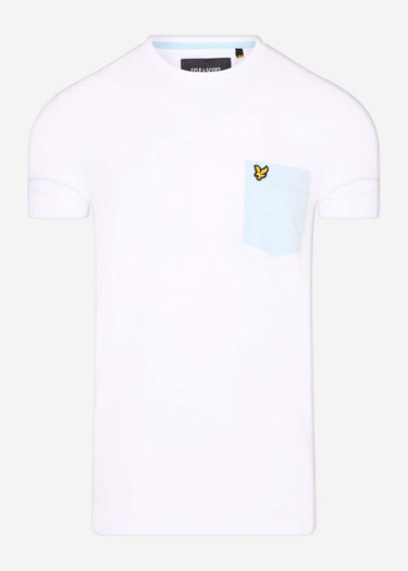Lyle & Scott T-shirts Contrast pocket t-shirt - white deck blue