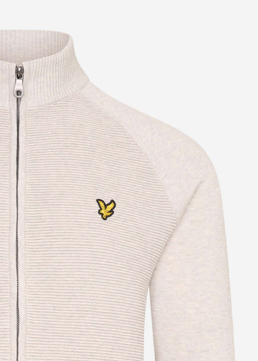 Lyle & Scott Vesten Knitted zip through - light grey marl