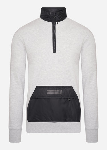 Peaceful Hooligan Truien Golf funnel sweatshirt - marl grey