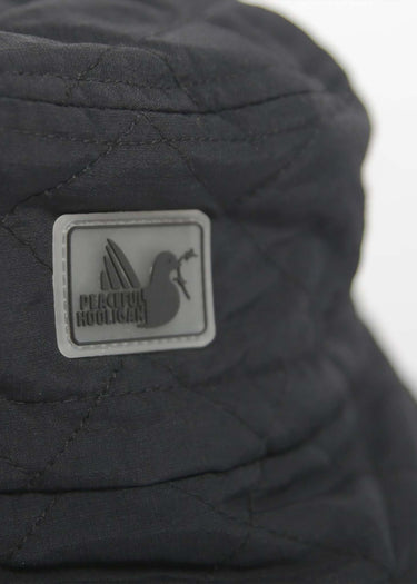 Peaceful Hooligan Bucket Hats Quilted bucket hat - black