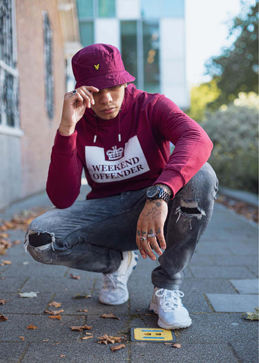 Lyle & Scott Bucket Hats Cotton twill bucket hat - merlot
