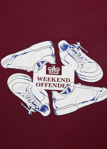 Weekend Offender T-shirts Anacleti tee - claret