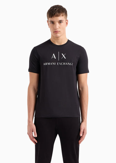 Armani Exchange T-shirts Slim fit jersey t-shirt with logo - black