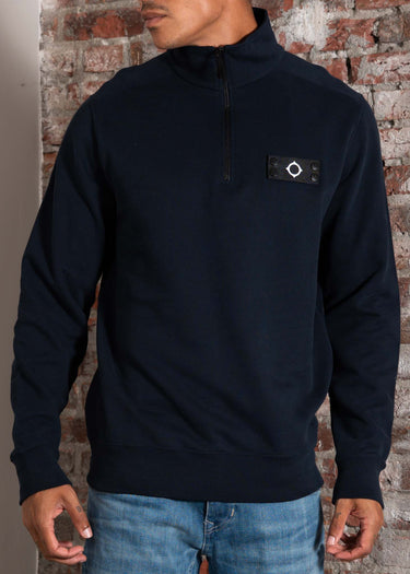 MA.Strum Truien Neo quarter zip sweat - ink navy
