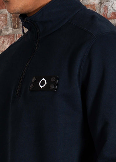 MA.Strum Truien Neo quarter zip sweat - ink navy