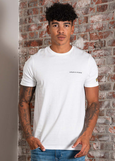Lyle & Scott T-shirts Embroidered t-shirt - white jet black