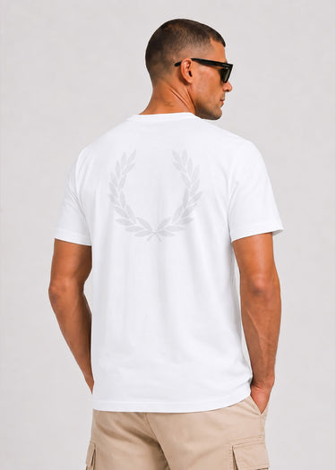 Fred Perry T-shirts Back print laurel wreath t-shirt - snow white