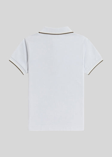 Fred Perry Polo's Twin tipped fred perry shirt - dusky blue ecru laurel wreath green