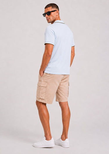 Fred Perry Polo's Twin tipped fred perry shirt - dusky blue ecru laurel wreath green