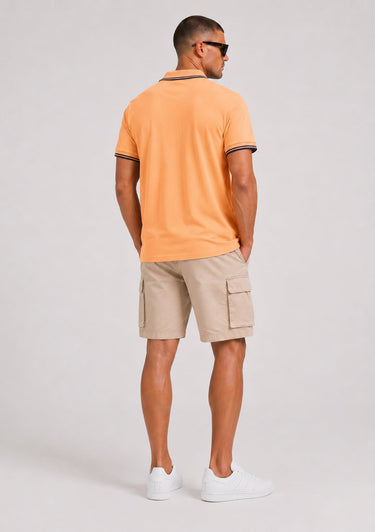 Fred Perry Polo's Twin tipped fred perry shirt - peach french navy french navy