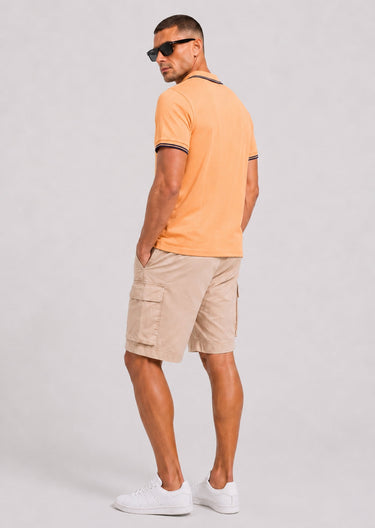 Fred Perry Polo's Twin tipped fred perry shirt - peach french navy french navy