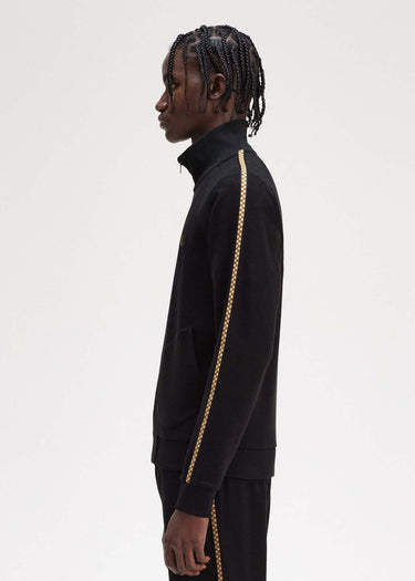 Fred Perry Vesten  Chequerboard tape jacket - black 